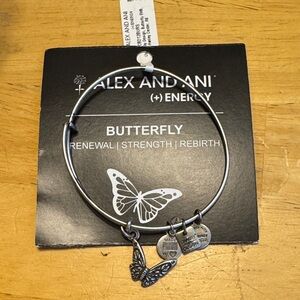 Alex and Ani Silver Butterfly Charm Bracelet